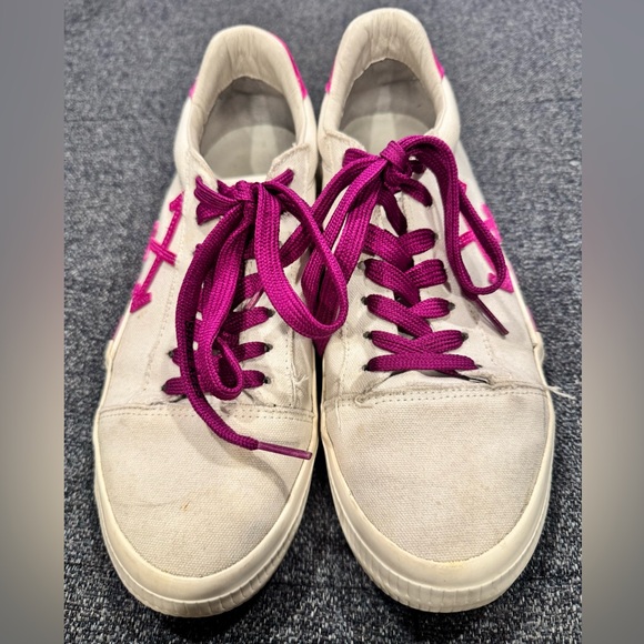 Off-White Women’s Vulcanized Sole Sneaker - White Fuchsia - Picture 2 of 13